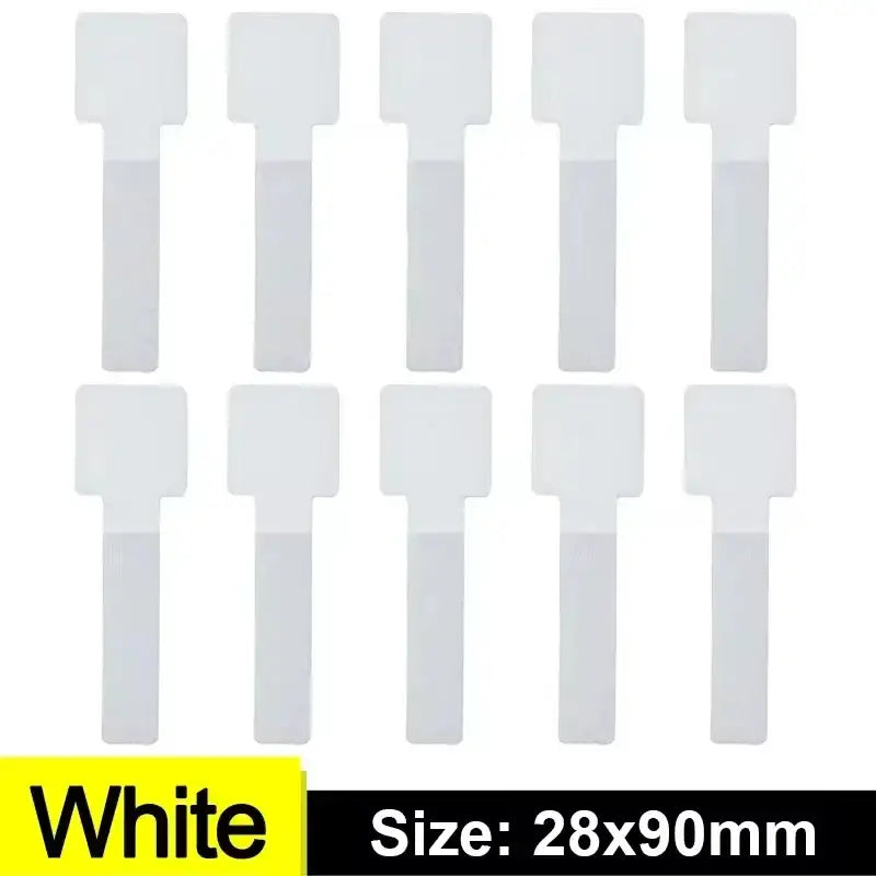 Self-Adhesive Cable Organizer and Cord Management Straps - White / 10 Pcs