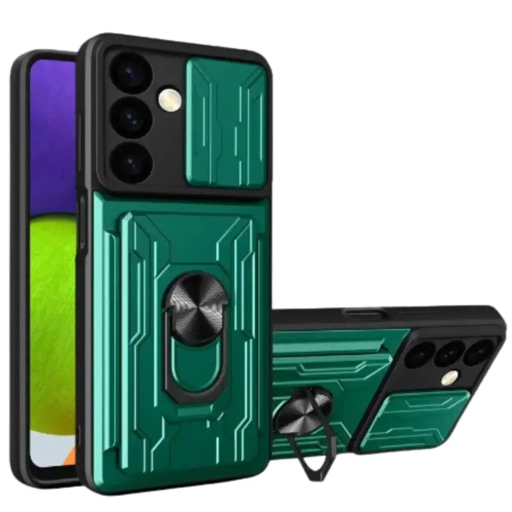 Shockproof Card Slot Case for Samsung Galaxy Note & S Series (Green) - 9eight5
