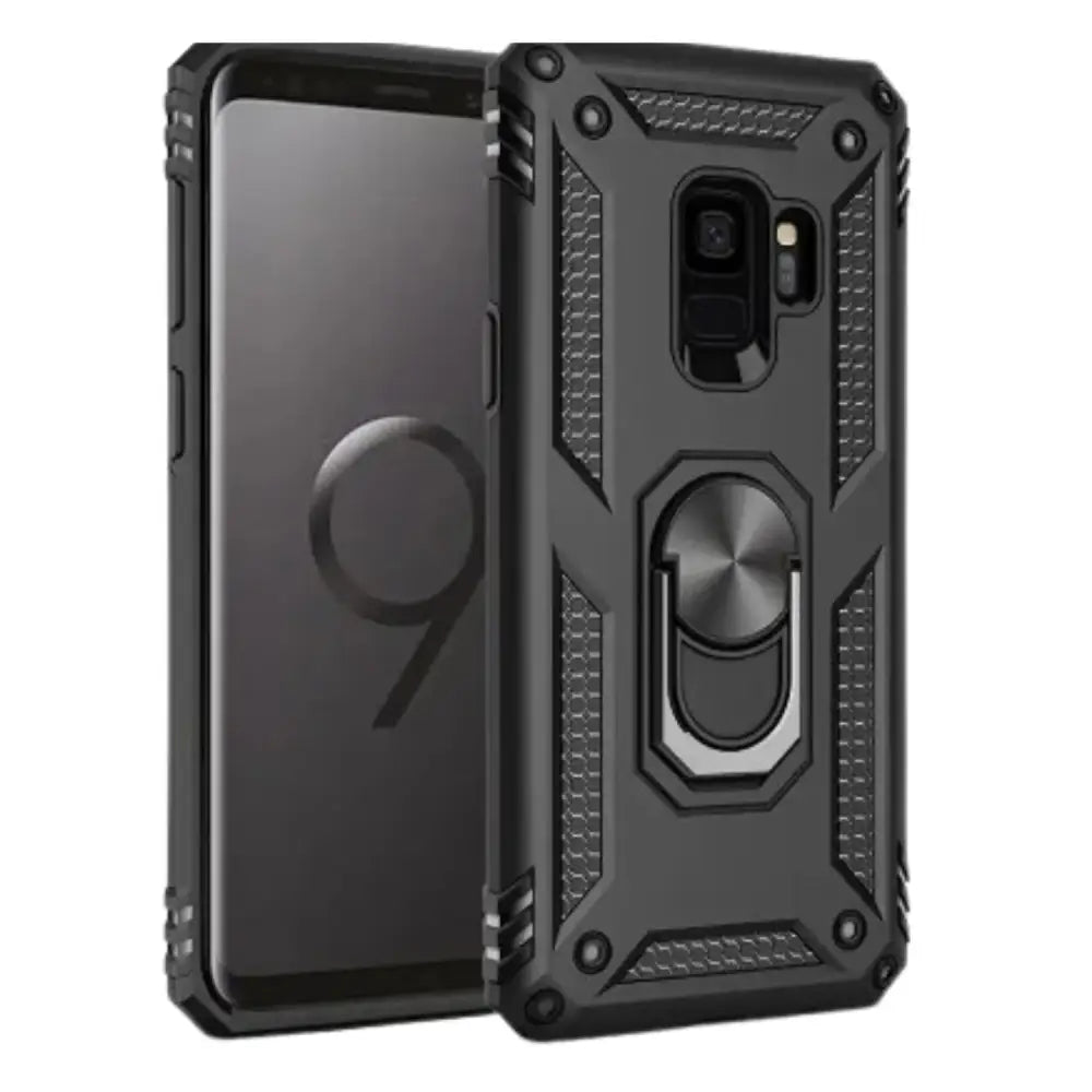 Shockproof Ring Holder Case for Samsung Galaxy (Black)