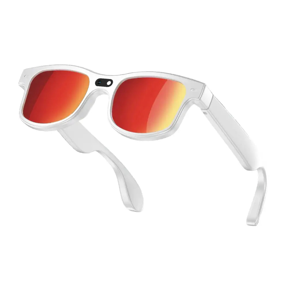 Smart Cycling Glasses – 8MP Camera Bluetooth Calling Translation - White / Smart Glass - 9eight5