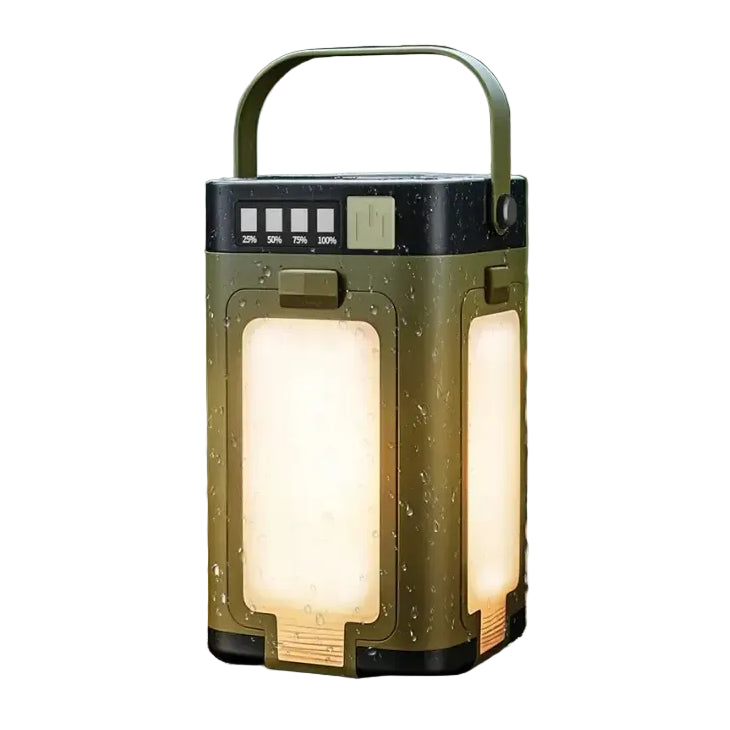 Solar Outdoor Portable Camping Light Solar Charging Foldable 2000mah Power Bank Intelligent Display Portable Hanging