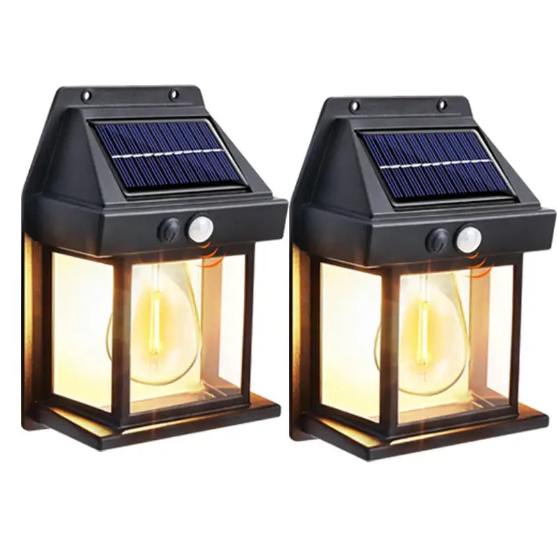 Solar Waterproof Outdoor LED Wall Light with Motion Sensor - 2Pcs - SS