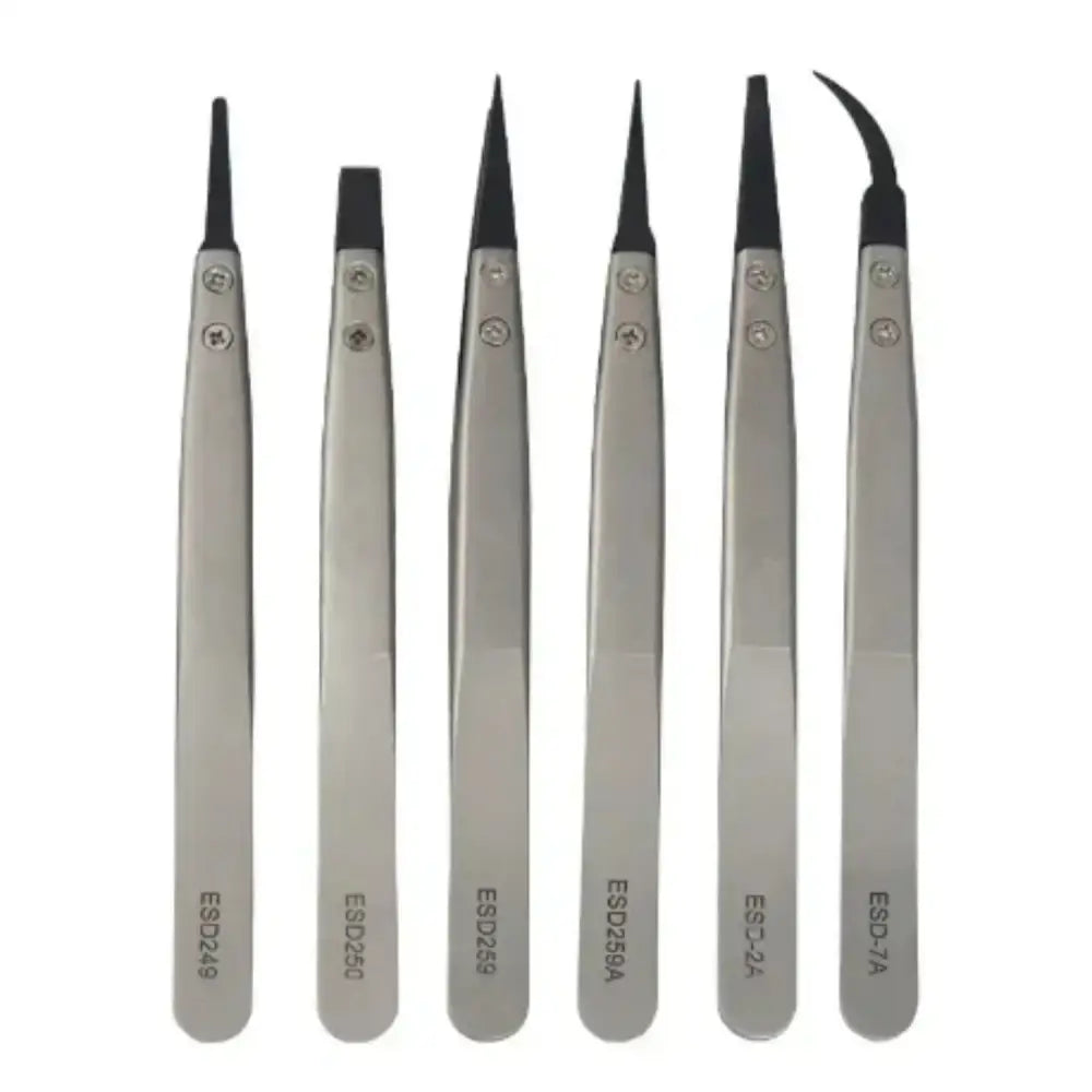 Stainless Steel & Plastic Tweezers Set - HBC