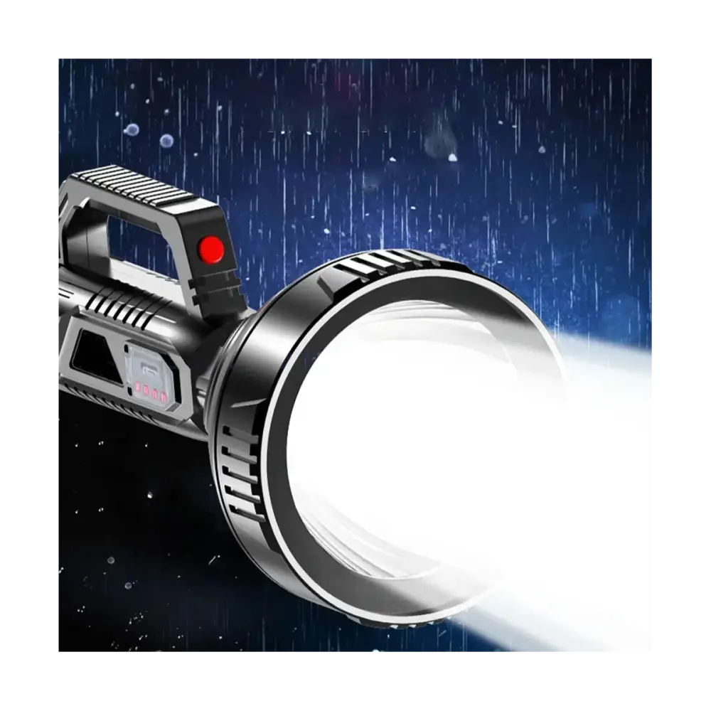 Strong Light Portable Flashlight USB Rechargeable Abs Outdoor LED Multi-Function Household Searchlight Portable Lamp