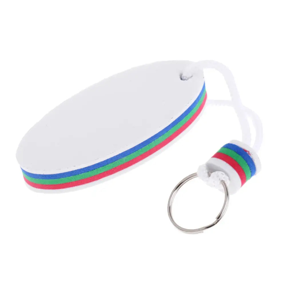 Surfboard Floating Key Ring (White & Orange) - White / Key Ring - SS
