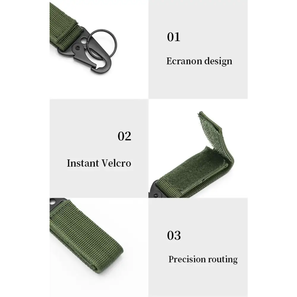 Tactical Molle Clip Buckle Nylon Belt Key Ring Keychain Holder Carabiners Hanger Buckle Hook for Outdoor Hiking Camping