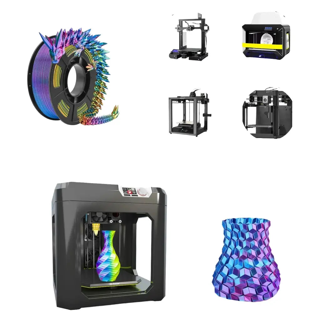 Tricolour Silk PLA 3D Printer Filament 1.75mm (250g) - Filament - SS