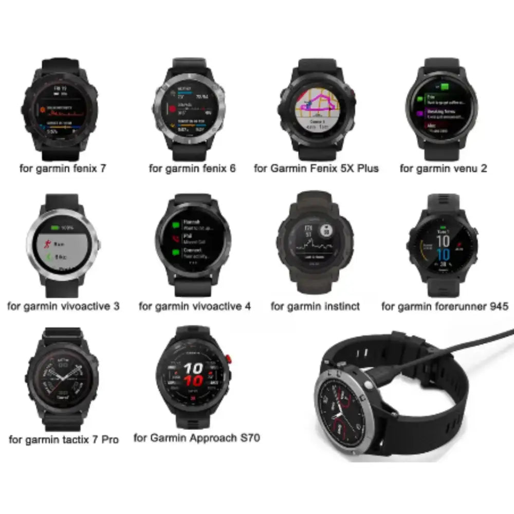 Type-C Charger for Garmin Venu Fenix Forerunner - Black