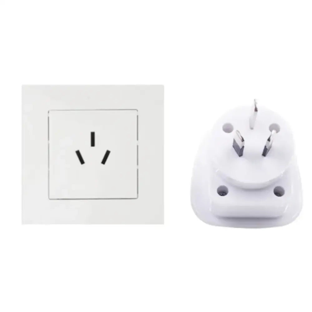 UK/US to AU Power Plug Adapter – 10A 250V - WHITE / AU Plug