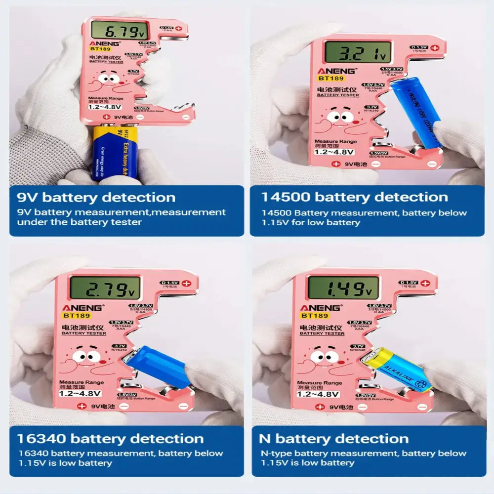 Universal Battery Tester for AA/AAA/C/D/9V/1.5V/3V (2 colours available) - HBC