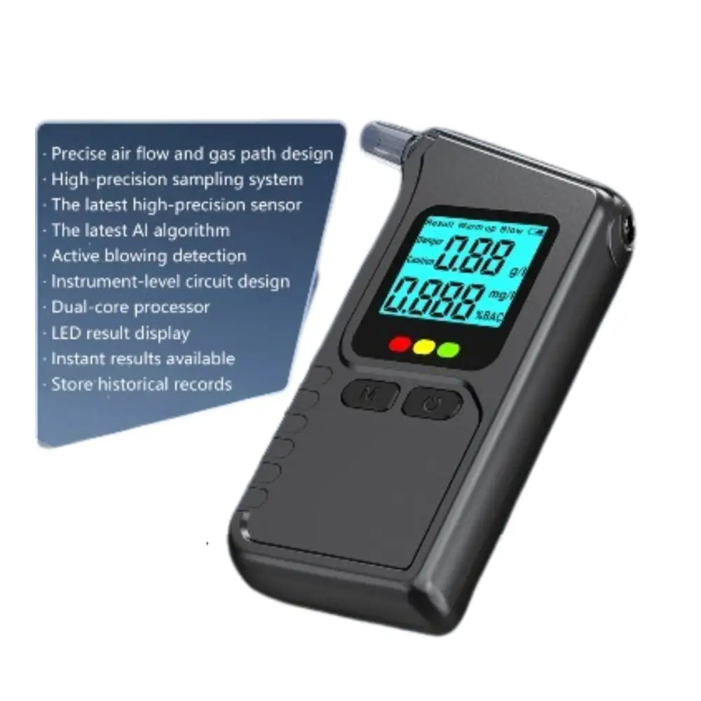 Upgraded Portable Alcohol Tester – High-Accuracy - MR1107 / Breathalyzer - HBC