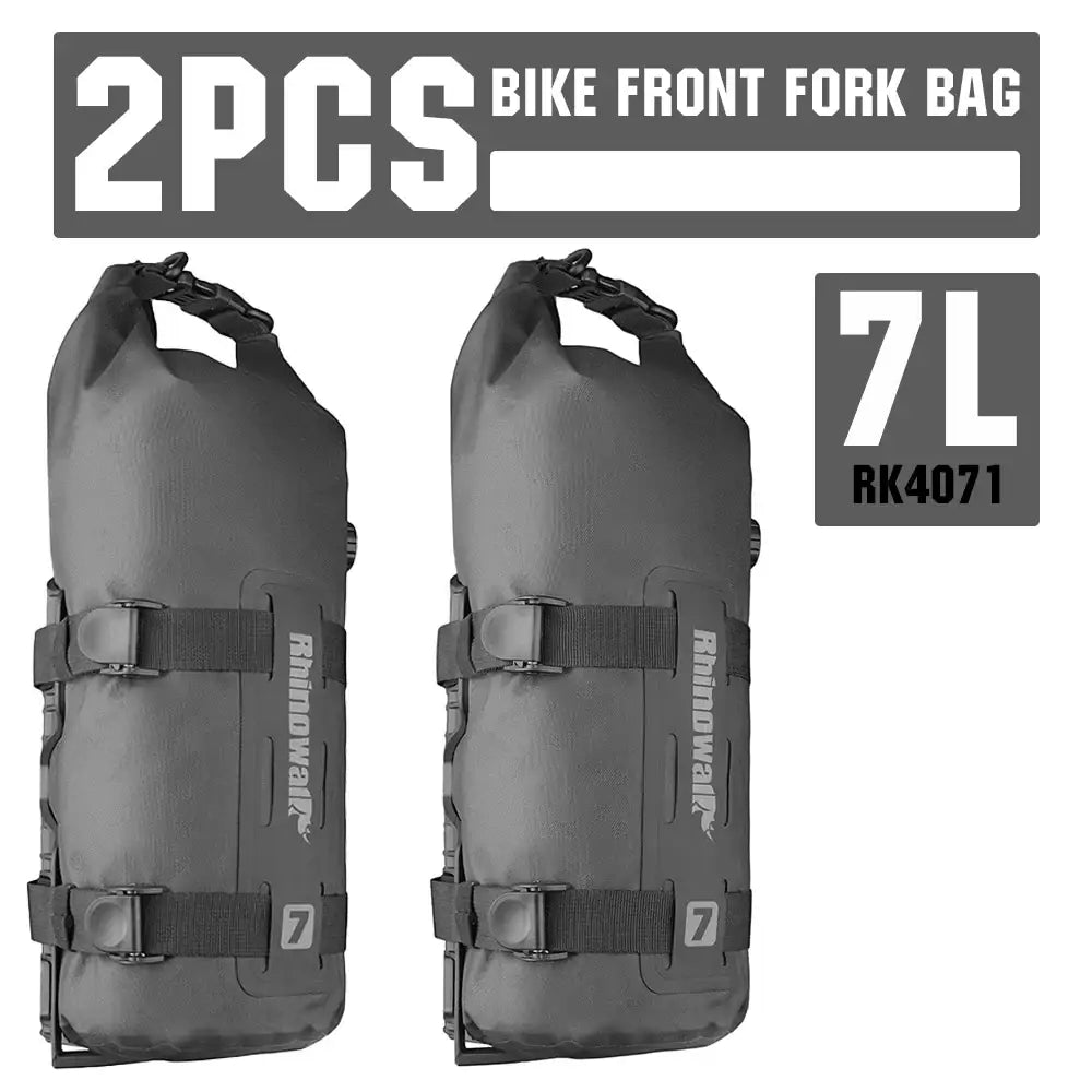 Waterproof Bike Front Fork Bag (4L/7L) - Black-7L-2PC / Bike Front Fork Bag - SS