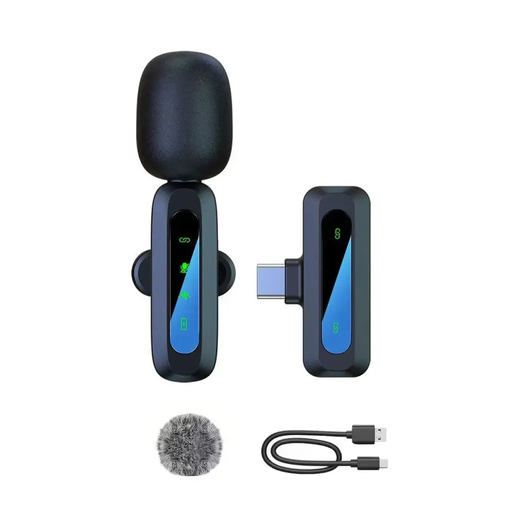 Wireless Lavalier Mic for iPhone Android & PC (available in different sets) - Black 1 to 1 - 9eight5