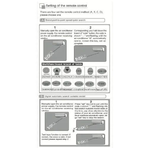 Wireless Remote Control (Heat Pump / AC Unit)