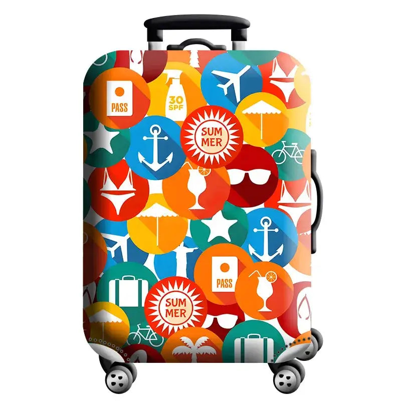World Map Elastic Luggage Cover (18–32″) (different designs available) - Design - 21 / S / Luggage Cover - SS