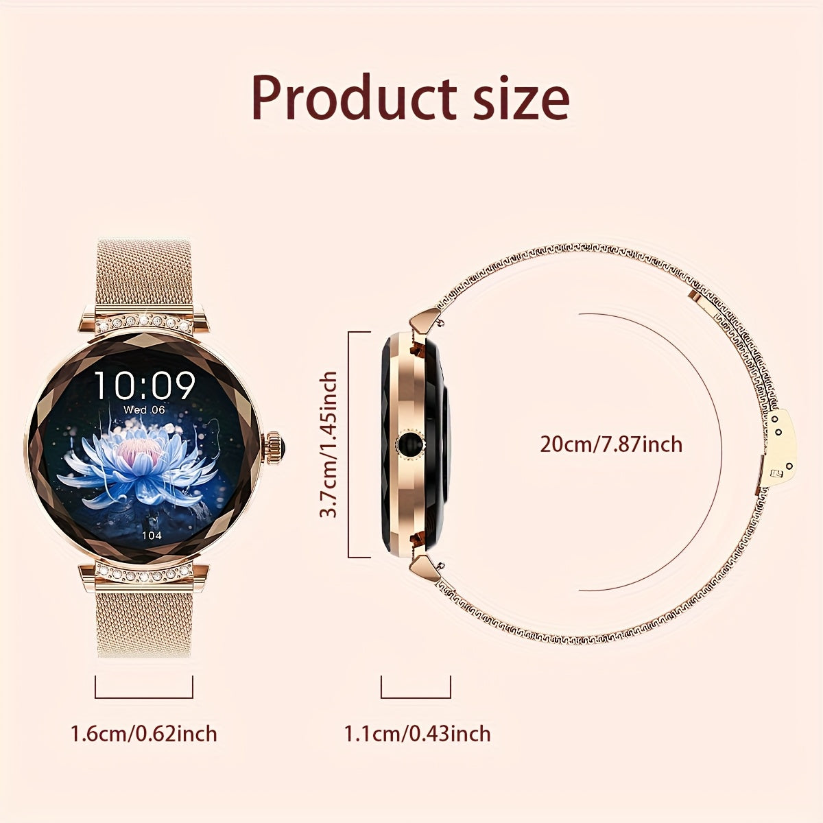 LIGE Women's Smart Watch – HD Display, Sports Tracker (2 colours available)