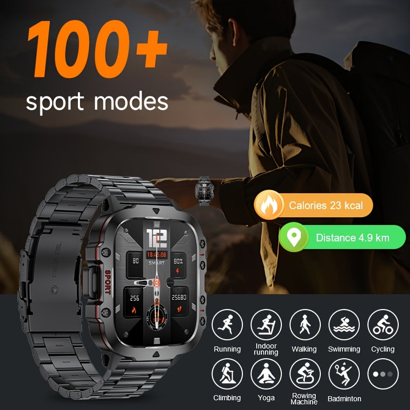 LIGE Men's Smartwatch – Voice Assistant, Breathing Exercises, Raise-to-Wake Screen (4 colours available)