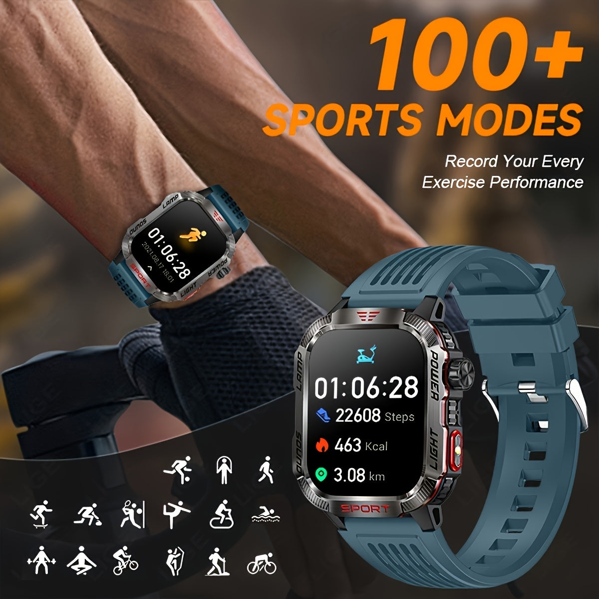LIGE Smartwatch – HD Touch Display, Wireless Calls, Notifications, Pedometer & Long Battery Life