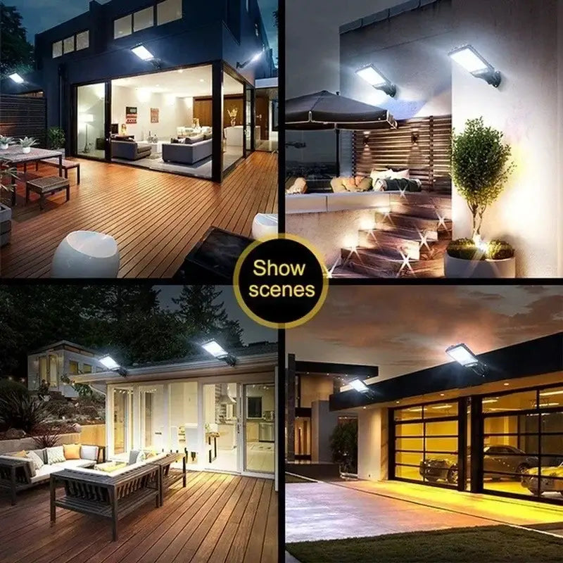 1/2/3/4PCS Solar Lights Outdoor 3 Modes 200COB Waterproof Street Lamp Motion Sensor Security Lighting for Garden Patio