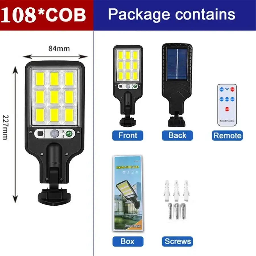 1/2/3/4PCS Solar Lights Outdoor 3 Modes 200COB Waterproof Street Lamp Motion Sensor Security Lighting for Garden Patio
