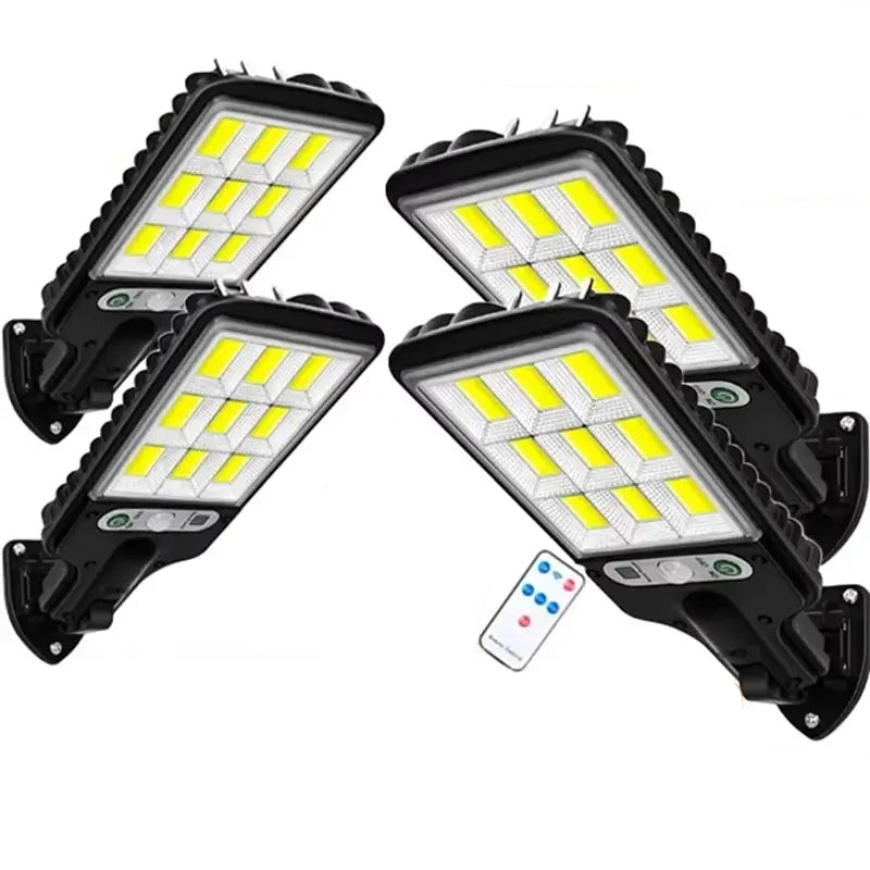 1/2/3/4PCS Solar Lights Outdoor 3 Modes 200COB Waterproof Street Lamp Motion Sensor Security Lighting for Garden Patio