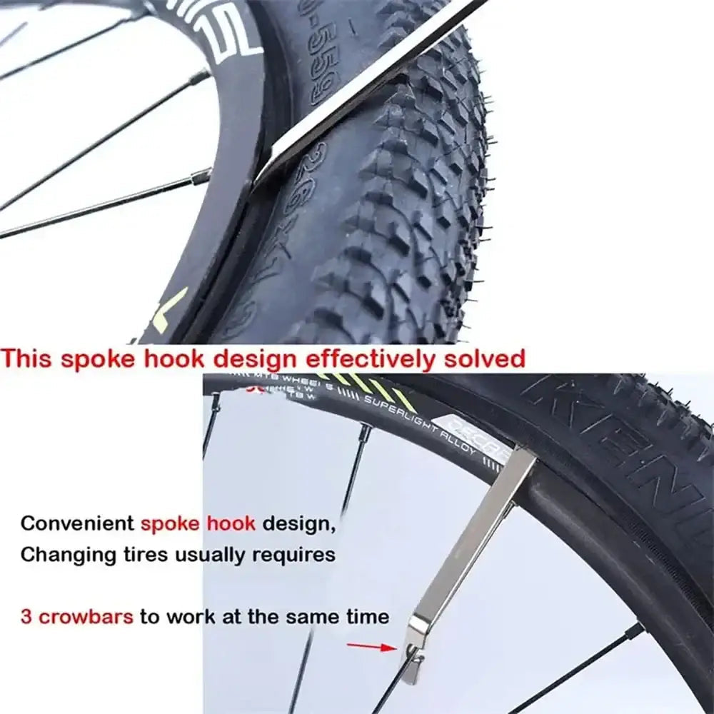 1/3pcs Bicycle Tyre Lever Tube Remover Tool Stainless Steel MTB Road Cycling Wheel Repair Tools Bike Tire Opener Crow