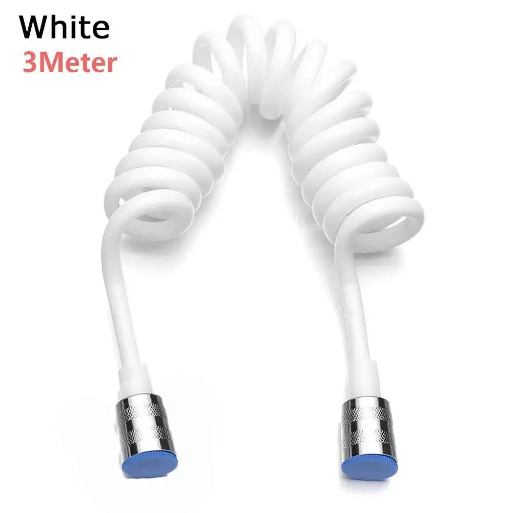 1.5–3m Anti-Twist Shower & Bidet Hose for Bathroom Plumbing (different colours and sizes available) - White 3 meters 1