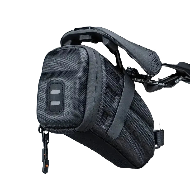 1.8L EVA Hard Saddle Bag Waterproof Reflective Strip Portable Tool Bag for MTB Road Bike - Black / 19 12 8