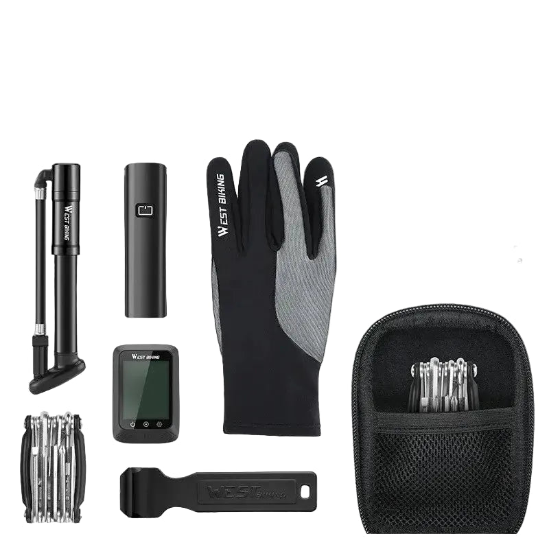 1.8L EVA Hard Saddle Bag Waterproof Reflective Strip Portable Tool Bag for MTB Road Bike - Black / 19 12 8