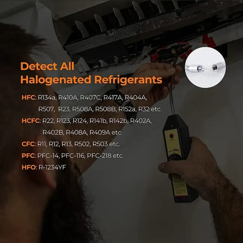 1 Piece WJL-6000 Freon Leak Detector Halogen Gas Tester HVAC Refrigerant AC Sniffer R22 R410A ABS Halogen Gas Tester