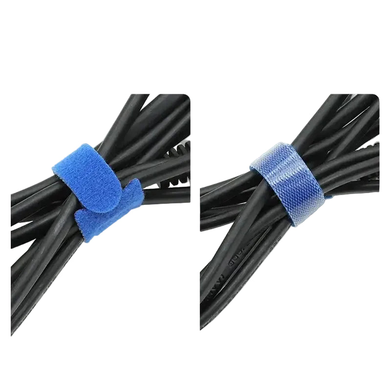 10~1000pcs Nylon Cable Ties 12x200mm Multi-Colour T-Type Hook & Loop Tape Reusable Fastener Adjustable Wire Tie Cable