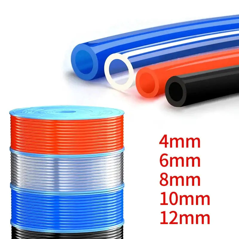 10–100M Polyurethane Air Hose 4–12mm for Pneumatic & Compressor Use - 4x2.5 Red / 10 Meter - SS