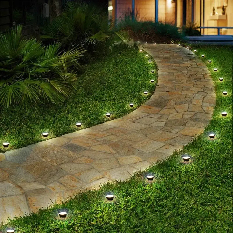 10 in 1 Outdoor Solar Lights RGB Changing Lawn Ground Lamp IP65 Waterproof Landscape Spotlights Garden Decoration
