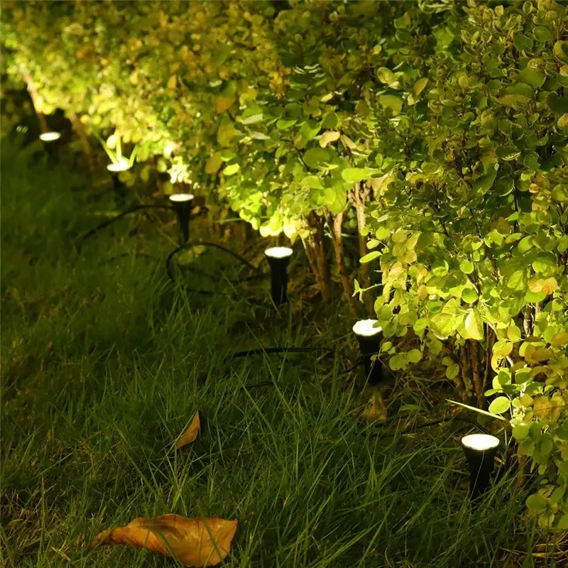 10 in 1 Outdoor Solar Lights RGB Changing Lawn Ground Lamp IP65 Waterproof Landscape Spotlights Garden Decoration