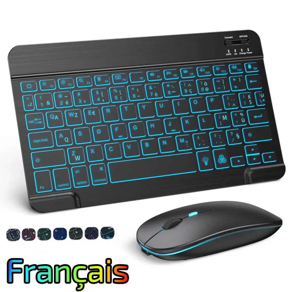 10 inch Backlit For iPad Keyboard and Mouse Backlight Bluetooth Keyboard For IOS Android Windows Wireless Keyboard