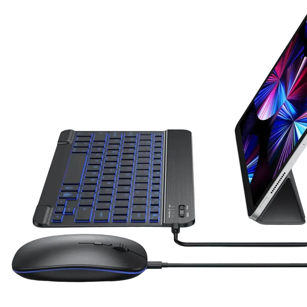 10 inch Backlit For iPad Keyboard and Mouse Backlight Bluetooth Keyboard For IOS Android Windows Wireless Keyboard