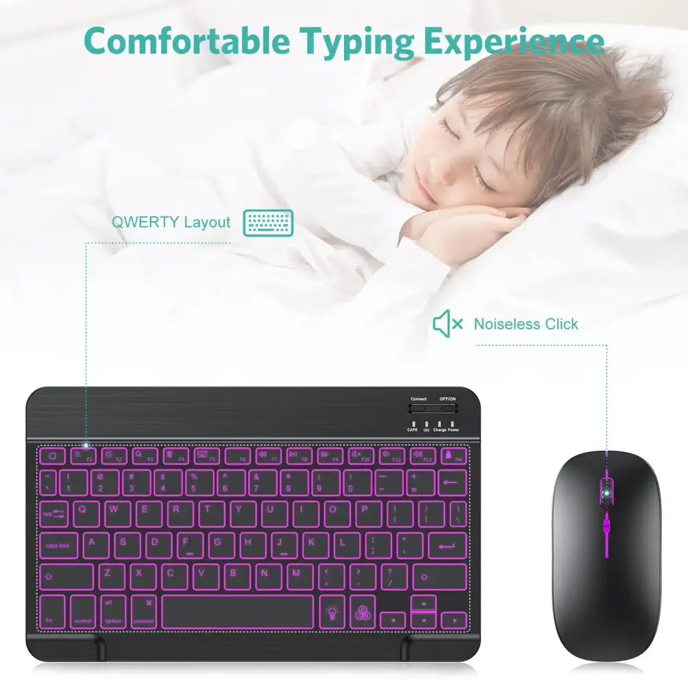10 inch Backlit For iPad Keyboard and Mouse Backlight Bluetooth Keyboard For IOS Android Windows Wireless Keyboard