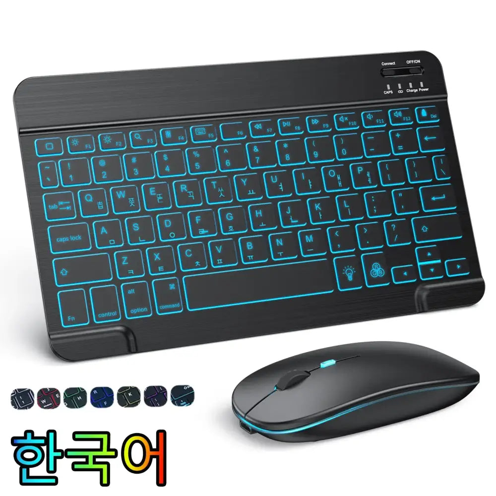 10 inch Backlit For iPad Keyboard and Mouse Backlight Bluetooth Keyboard For IOS Android Windows Wireless Keyboard