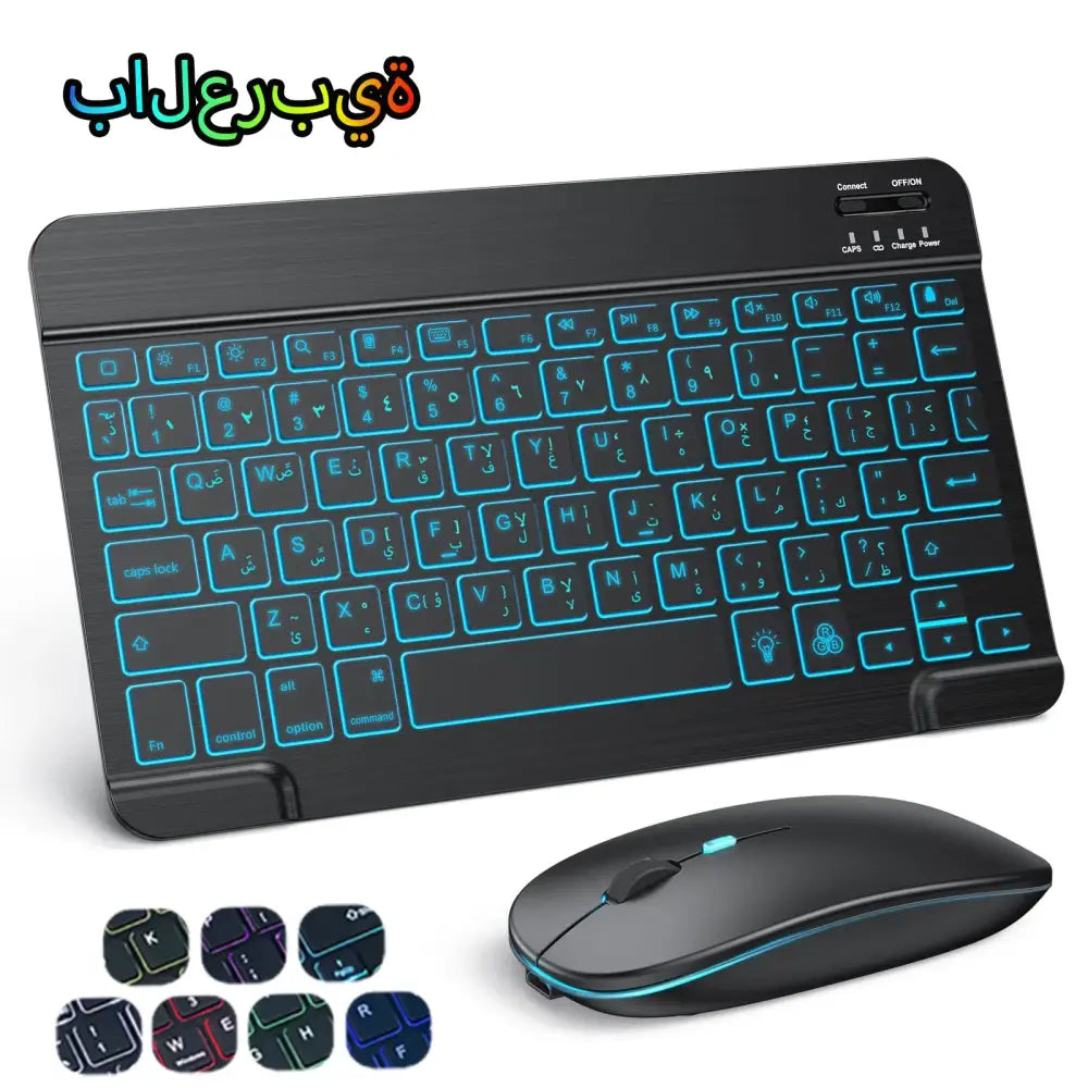 10 inch Backlit For iPad Keyboard and Mouse Backlight Bluetooth Keyboard For IOS Android Windows Wireless Keyboard