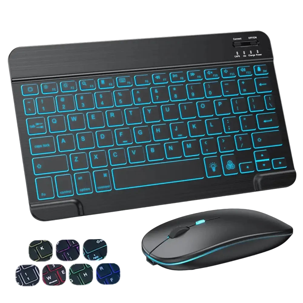 10 inch Backlit For iPad Keyboard and Mouse Backlight Bluetooth Keyboard For IOS Android Windows Wireless Keyboard