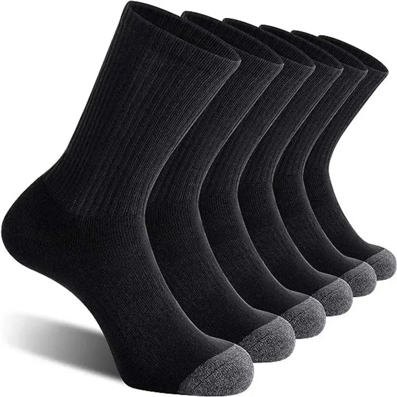 10 Pairs Plus Size Men’s Athletic Socks (3 colours available) - 10 pairs Black / EUR39-47 - SS