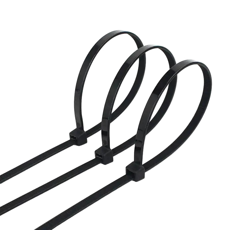 100 PCS Self-locking plastic nylon tie 100 PCS black cable tie fastening ring cable tie zip wraps strap nylon cable tie
