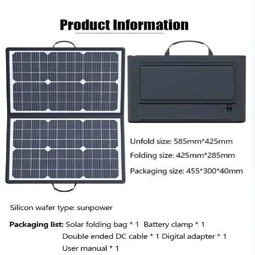 1000W Solar Panel Kit Complete Camping Foldable Solar Power Station Portable Generator Charger 18V for Car Boat Caravan