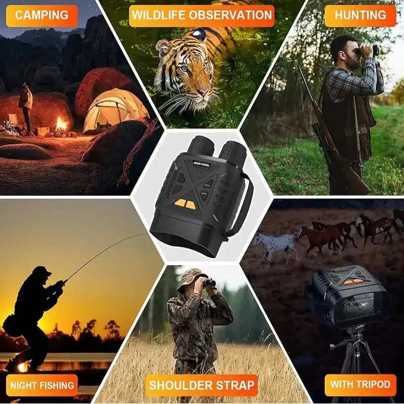 1080P Digital Night Vision Binoculars - Black / Night Vision Binocular / Telescope - SS