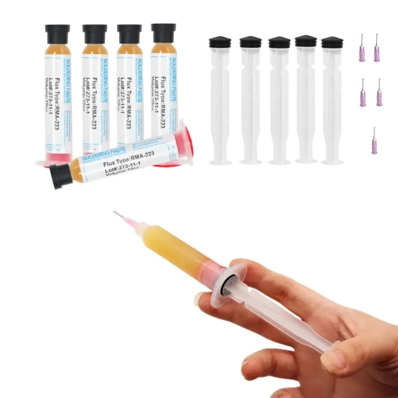 10cc RMA-223 Soldering Flux Paste with Needle (different quantities available) - 5pcs - HBC