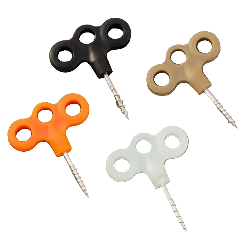 10pcs Stainless Steel Multi-rope Fixing Ground Nails Heavy Duty Ground Anchors for Camping Hiking Trampoline Tents