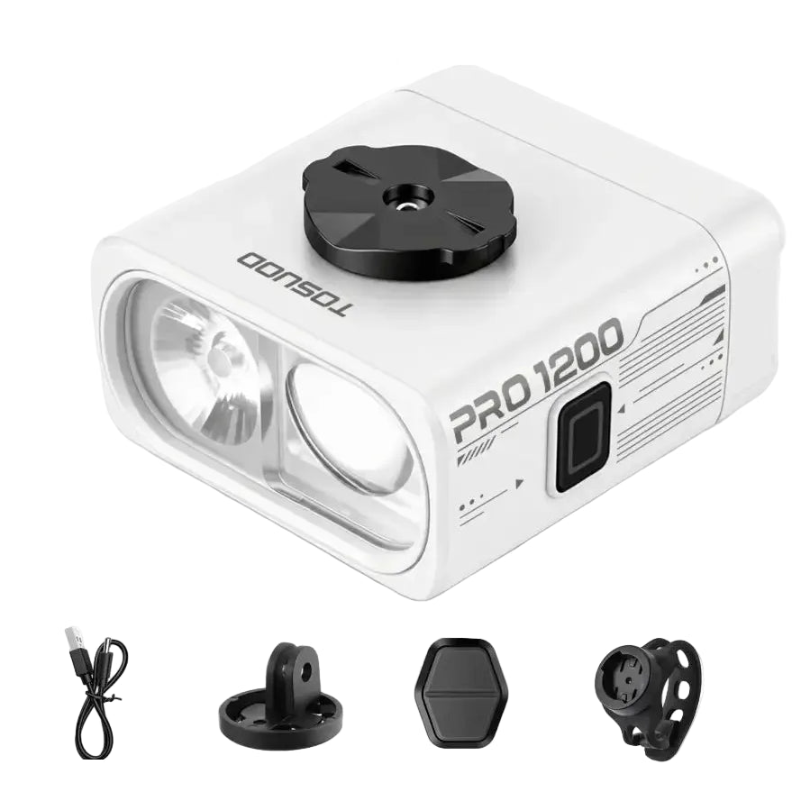 1100 Bike Light Cut-off Line Beam Bicycle Light For Road MTB Bicycle Nighttime Cycling 1200 Lumens 4000mAh - WHITE
