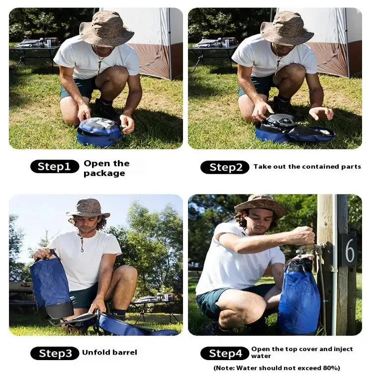 11L Portable Inflatable Camping Shower Bag - Shower Bag