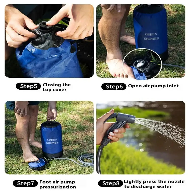 11L Portable Inflatable Camping Shower Bag - Shower Bag