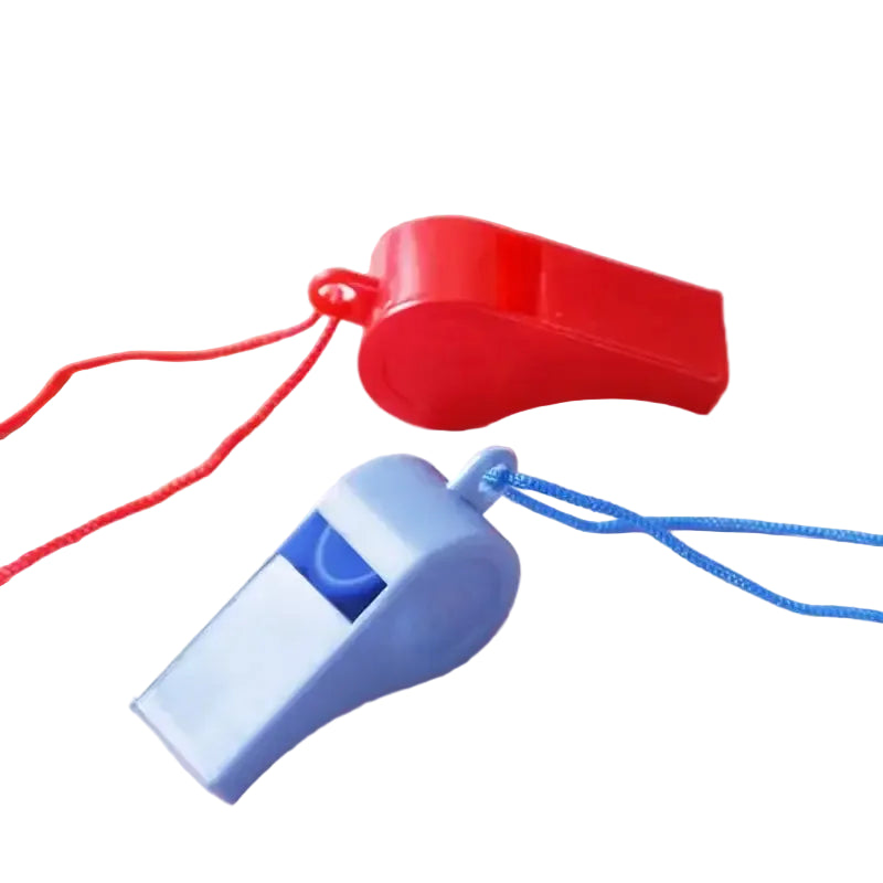 12/24pcs Fan Whistle Referee Sporting Goods Cheerleading Prop Colorful Plastic Whistle